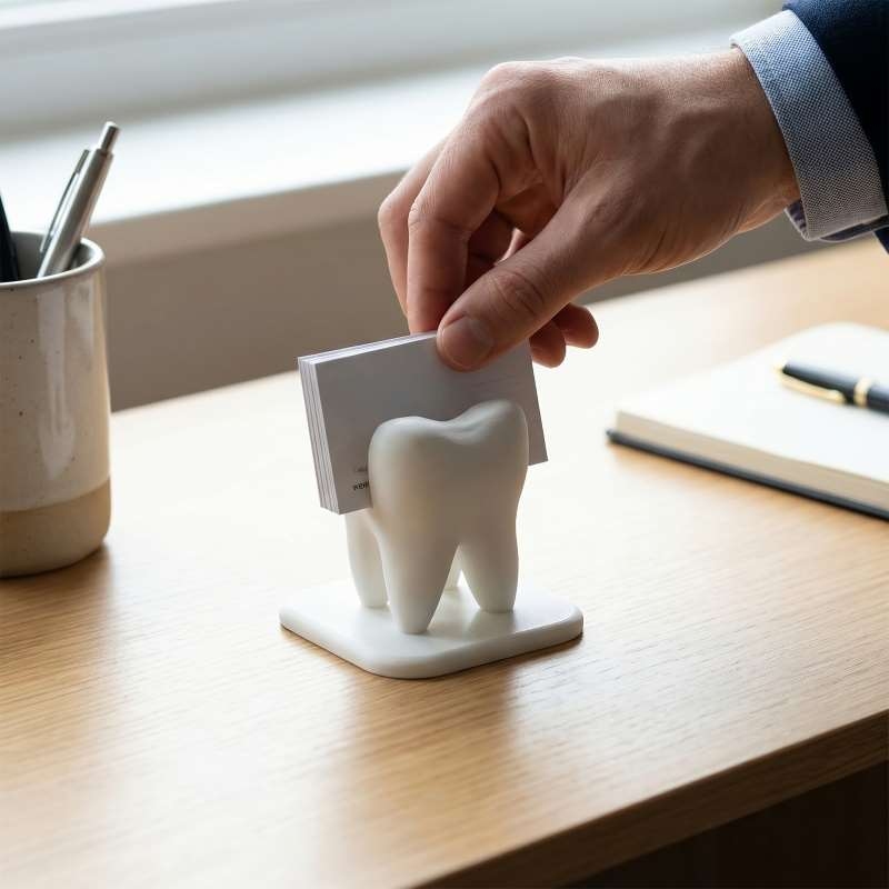 3D Printed Tooth Shaped Busine - 3D Printing Desk avaliação e preço