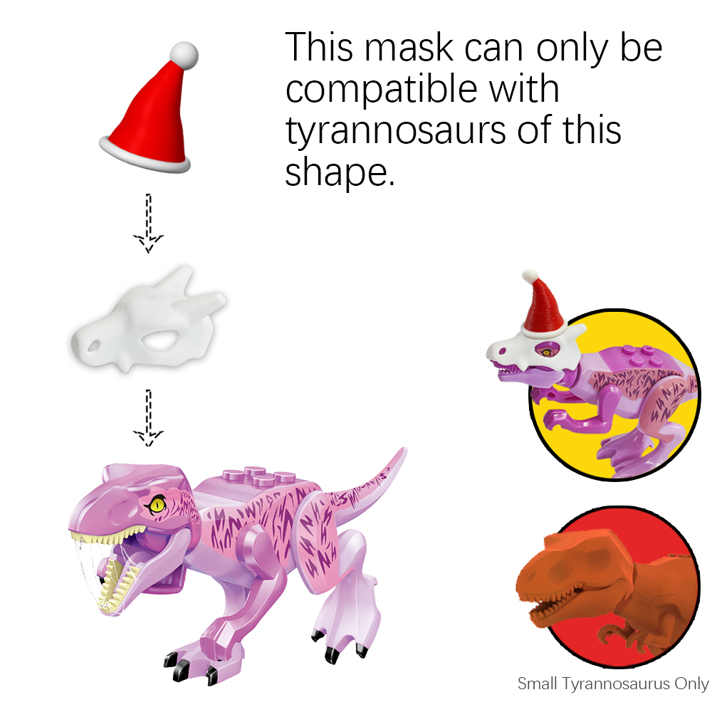 Jurassic Dinosaurs Skull Mask  - 3D Printing Lego Bricks avaliação e preço