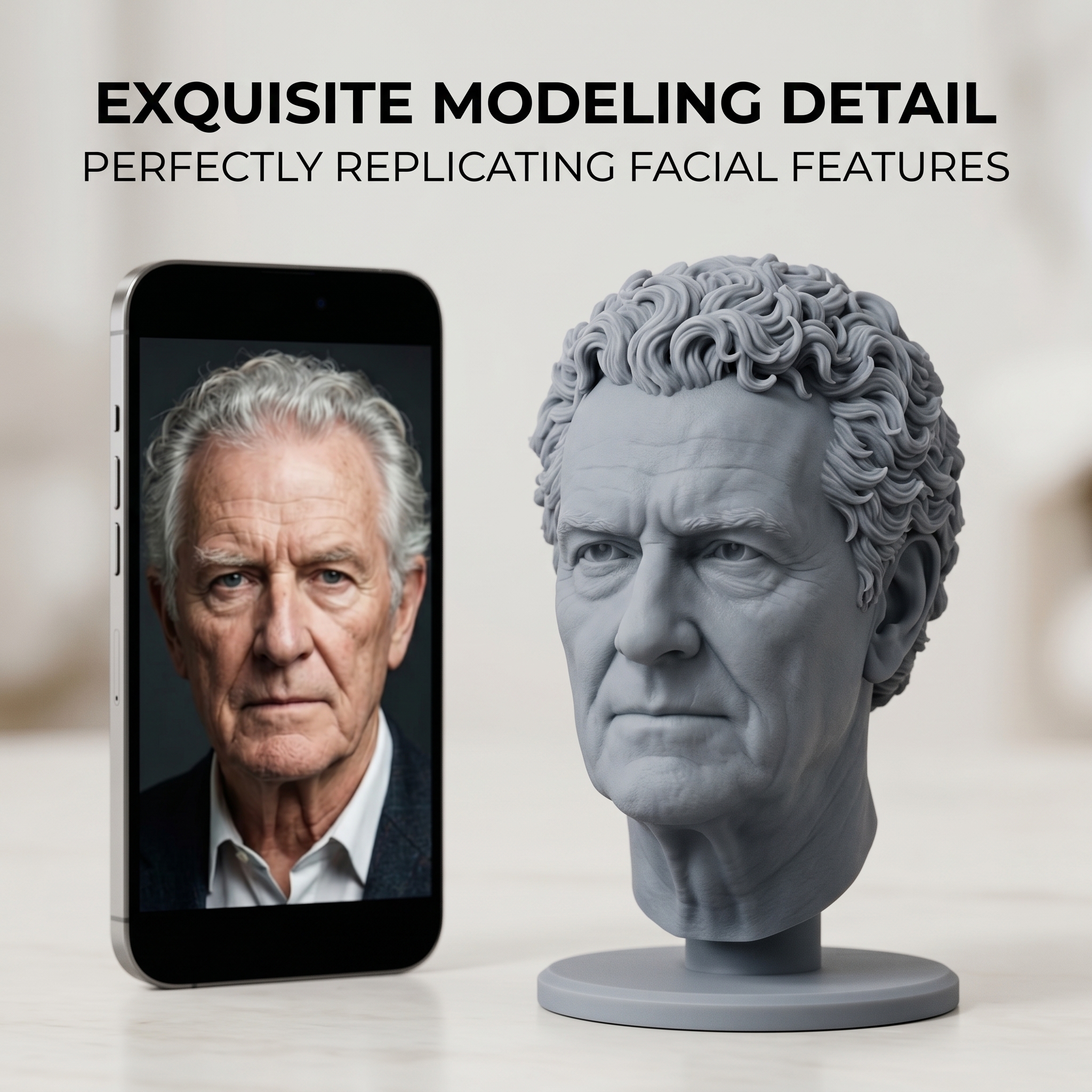 Custom 3D Bust Figurine, Perso - 3D Printing Apps avaliação e preço