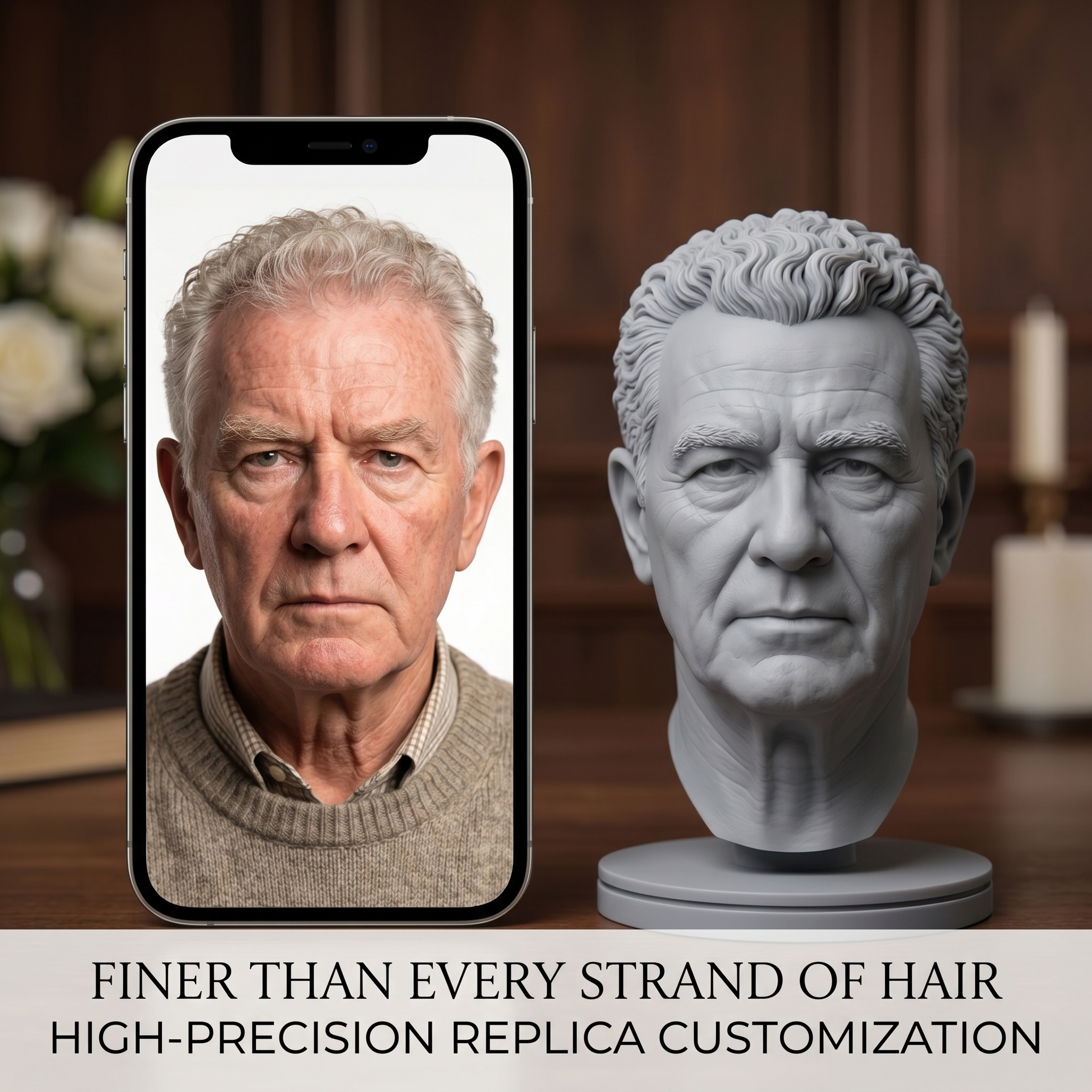 Custom 3D Bust Figurine, Perso - 3D Printing Apps avaliação e preço