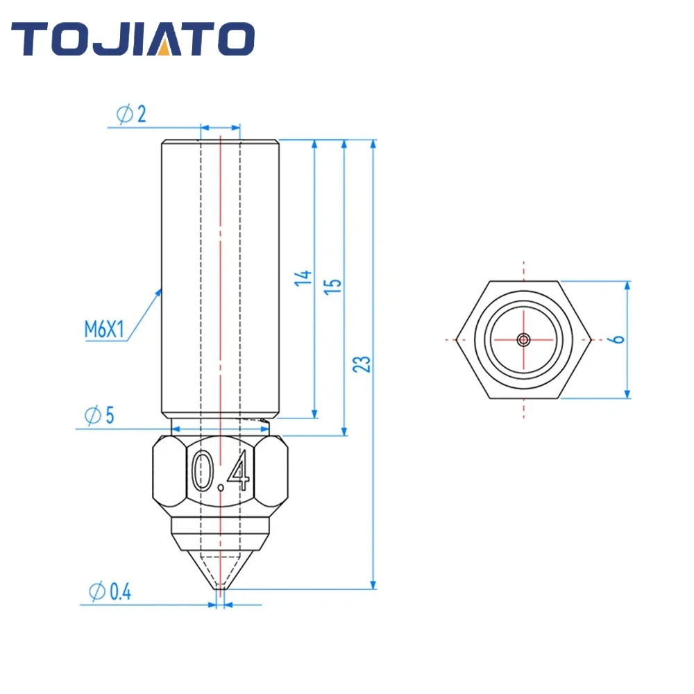 High-speed Volcano Nozzle Bras - Nozzle 0.4Mm Hardened avaliação e preço