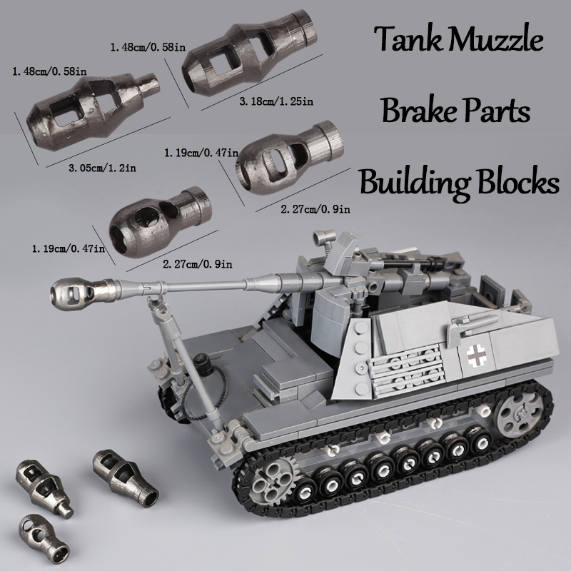 MOC WW2 Military Tank Cannon 3 - 3D Printing Lego Bricks avaliação e preço