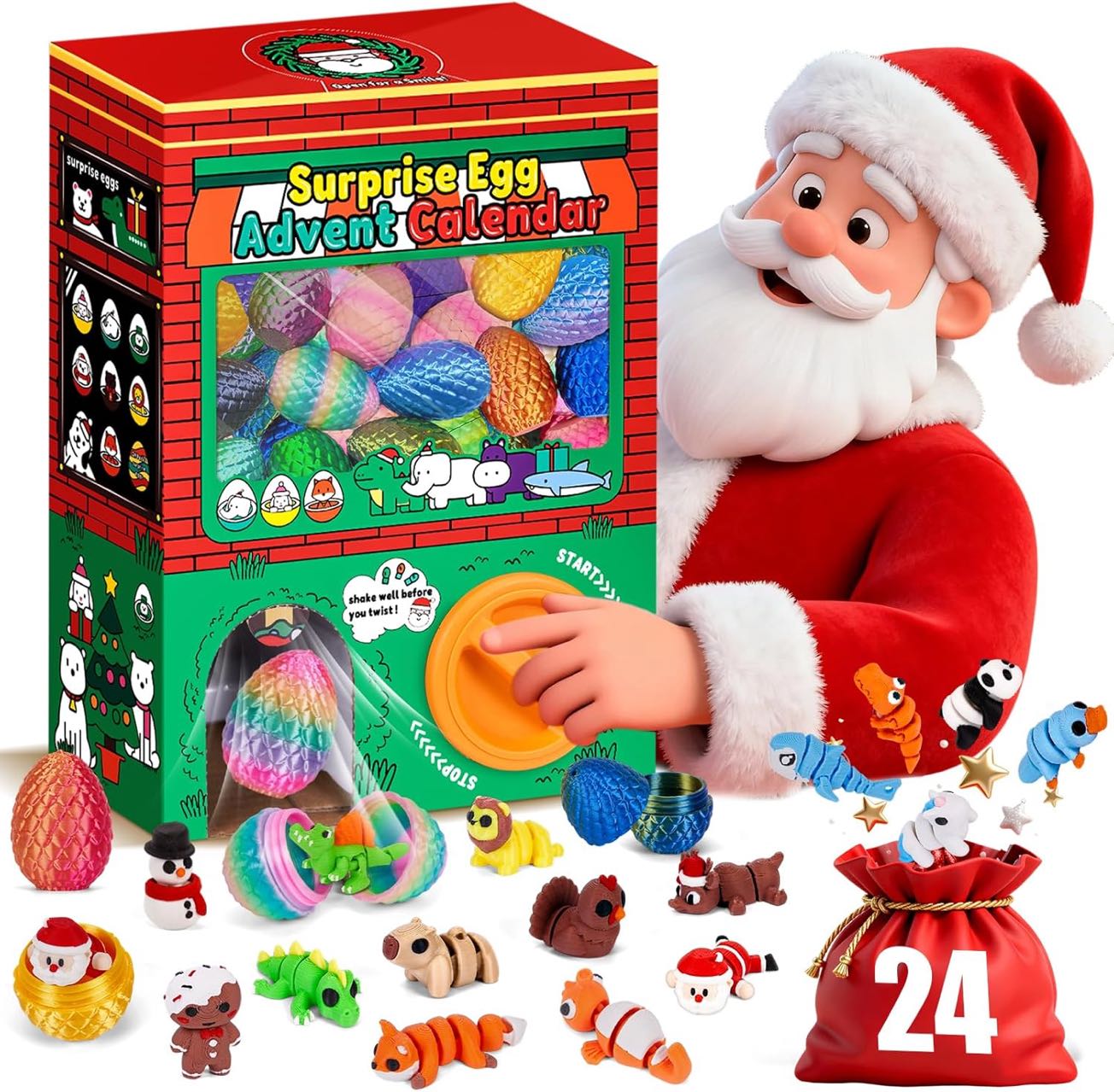 24pcs 3D Printed Surprise Egg  - 3D Printing Egg avaliação e preço