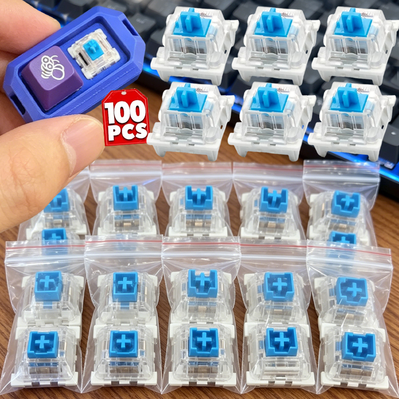 100pcs KeyBoard Mechanical Swi - 3D Printing Keyboard Keys avaliação e preço