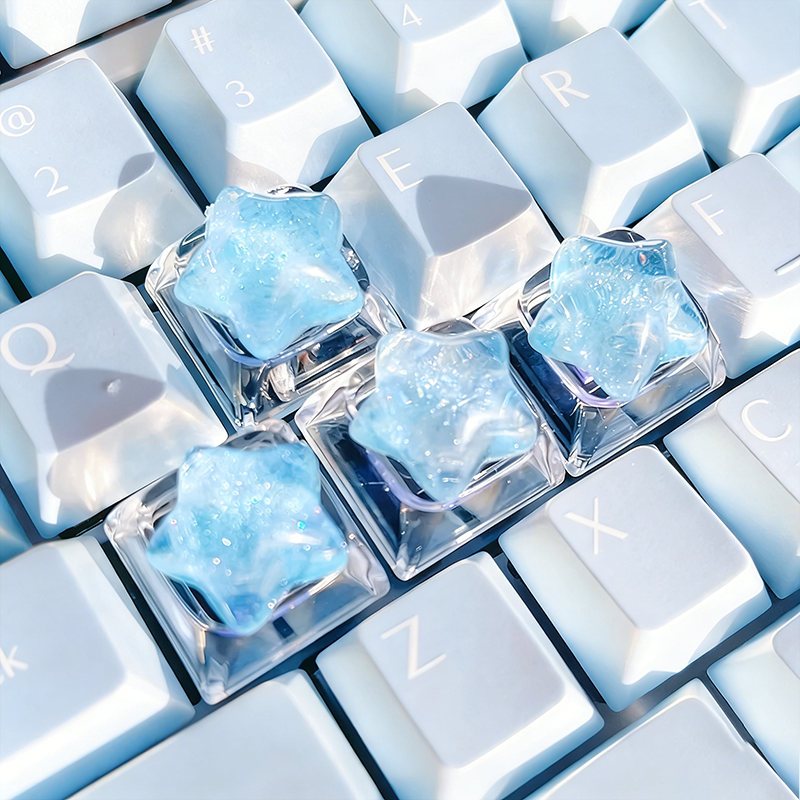 4pcs DIY Personalized Transpar - 3D Printing Keyboard Keys avaliação e preço